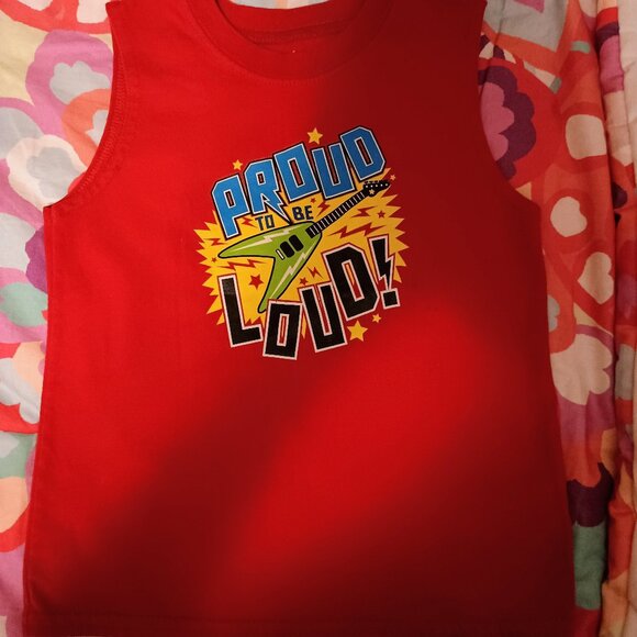 Garanimlas Boys Red Tank Top, Proud To Be Loud Graphic, 3T, Gently Used - Picture 1 of 4